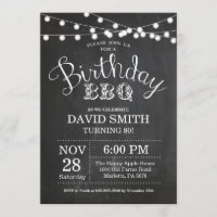 Invitation au barbecue d'anniversaire 80e tableau