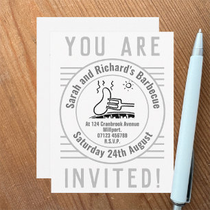 Invitation au barbecue de jardin BBQ