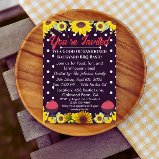 Invitation au barbecue de la ferme – Grillades et 