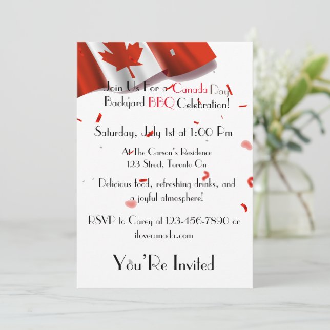 Invitation au barbecue de la fête du Canada (Debout devant)
