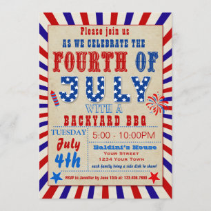 Invitation au barbecue du 4 juillet