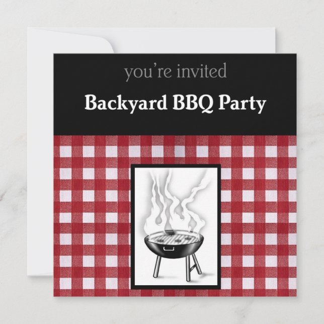 Invitation au barbecue jardin (Devant)