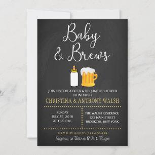 Invitation au barbecue pour bébés et Baby showers 
