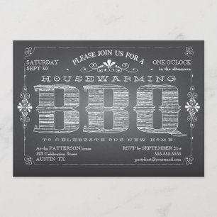 Invitation au barbecue pour chauffer le tableau de