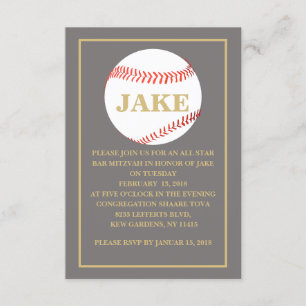 Invitation au baseball Bar Mitzvah, Bar Mitzvah