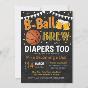 Invitation au basket-ball et au Baby shower de la 