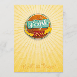 Invitation au BBQ dans le style des années 50