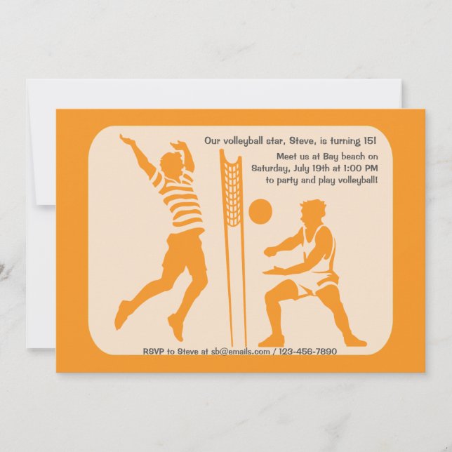 Invitation au beach-volley (Devant)