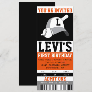 INVITATION AU BILLET DE BASEBALL