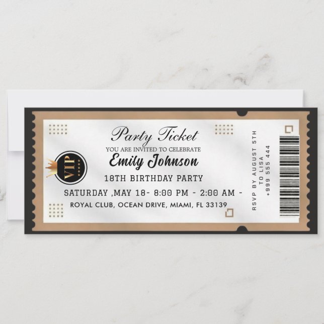 Invitation au Billet de la Fête d'Or 2026 (Devant)
