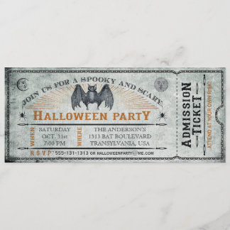 Invitation au billet Vintage Halloween II