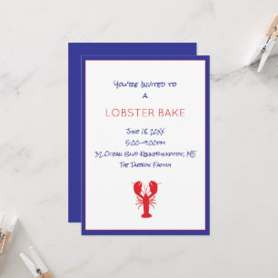 Invitation au biscuit rouge blanc bleu Maine Amusa
