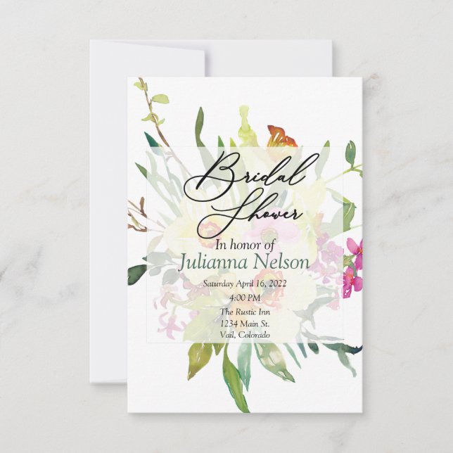 Invitation au bouquet de jonquilles de printemps (Devant)