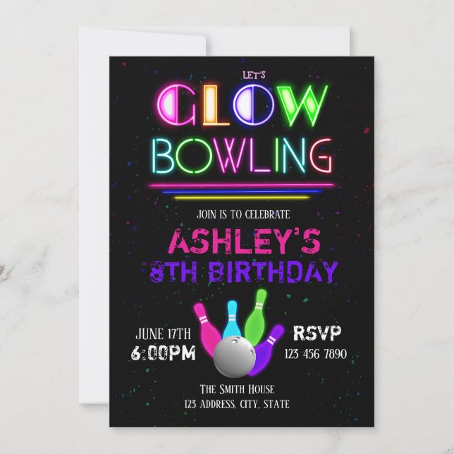 Invitation au bowling (Devant)