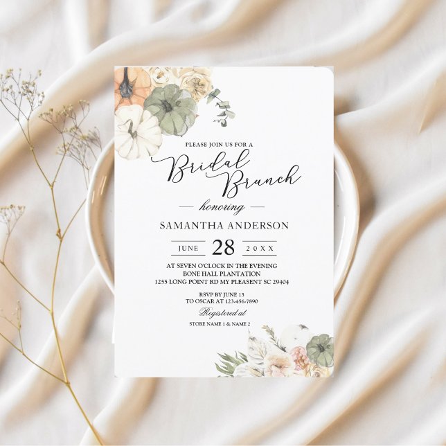 Invitation au brunch automnal de mariage | Citroui (Créateur téléchargé)