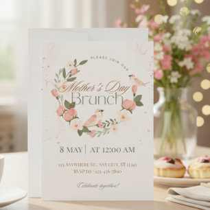 Invitation au brunch de la fête des Mères – Design