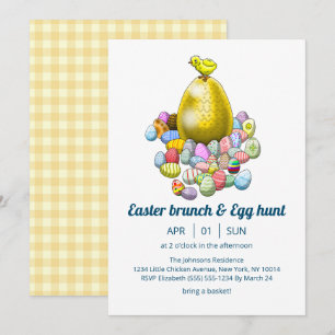 Invitation au brunch de Pâques & chasse aux œufs