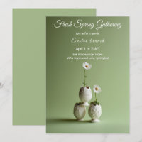Invitation au brunch de Pâques | Floral printanier