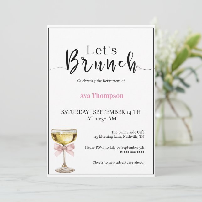 Invitation au brunch de retraite • Adieu au champa (Debout devant)