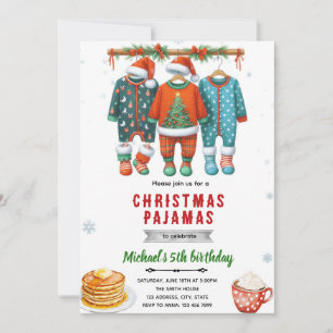 Invitation au brunch en pyjama de Noël