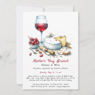 Invitation au brunch fromage & vin pour la fête de