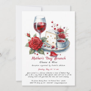 Invitation au brunch fromage & vin pour la fête de