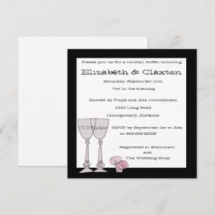 Invitation au buffet cocktail en noir et blanc