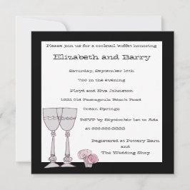 Invitation au Buffet Cocktail en Noir et Blanc