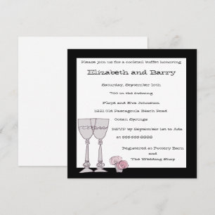 Invitation au Buffet Cocktail en Noir et Blanc
