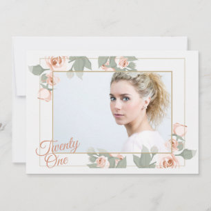 Invitation au cadre photo rose