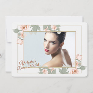 Invitation au cadre photo rose