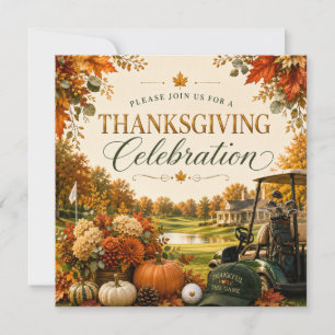 Invitation au Célébration de Golf de Thanksgiving