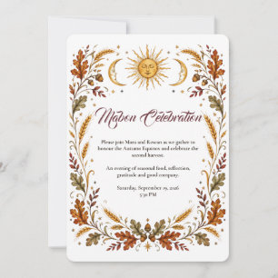 Invitation au Célébration de Mabon Équinoxe d'Auto
