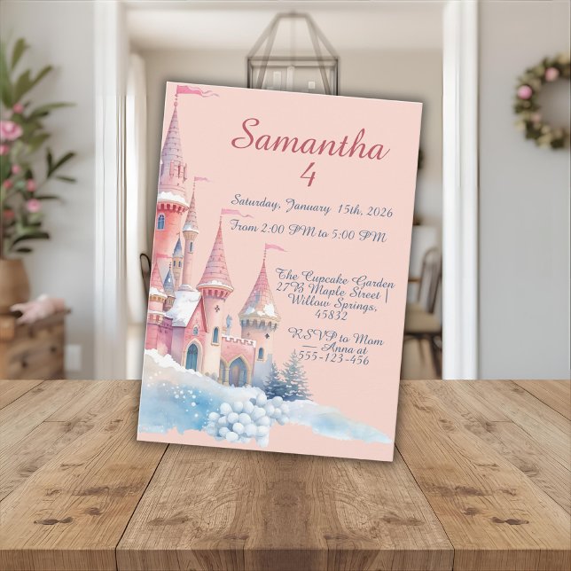Invitation au Château d'Hiver Enchanté, Princesse  (Créateur téléchargé)