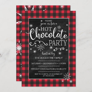 Invitation au chocolat chaud Snowflake & Buffalo