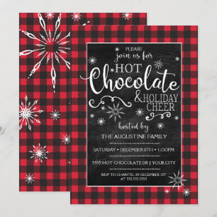 Invitation au chocolat chaud Snowflake & Buffalo