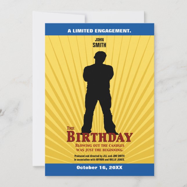 Invitation au cinéma d'anniversaire (Garçon) (Devant)