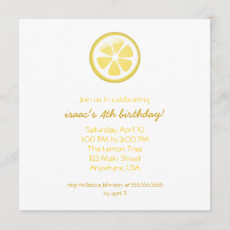 Invitation au citron