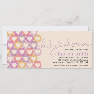 Invitation au coeur de Baby shower