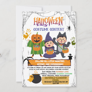 Invitation au concours de costumes d'Halloween
