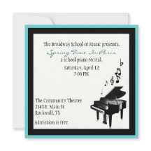 Invitation au considérant de piano personnalisé él