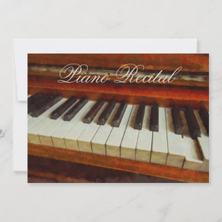 Invitation au considérant Piano vintage
