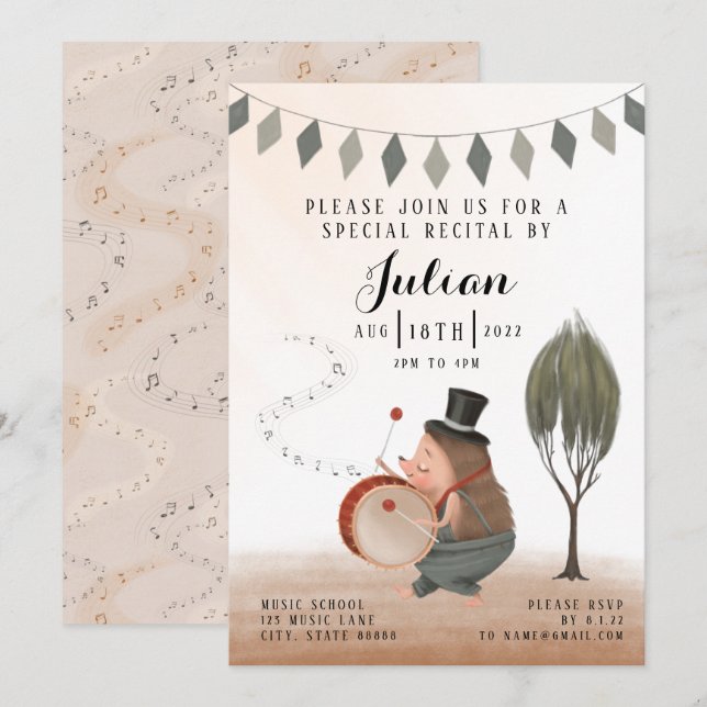 Invitation au considérant Tambour (Devant / Derrière)