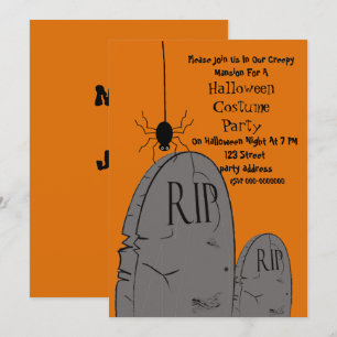 Invitation au costume d'Halloween