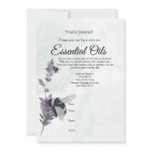 Invitation au cours d'huile essentielle de lavande