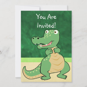 Invitation au crocodile de dessin animé