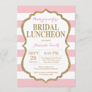 Invitation au déjeuner de la mariée Parties scinti