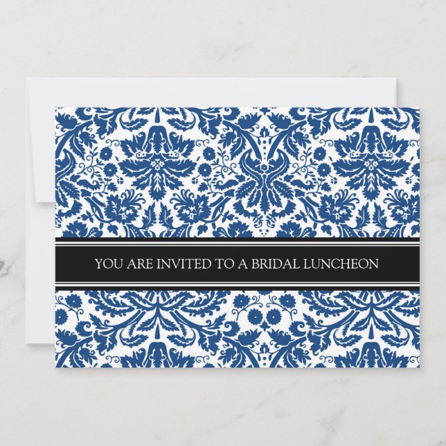 Invitation au déjeuner de la nuptiale Blue Black D (Devant)