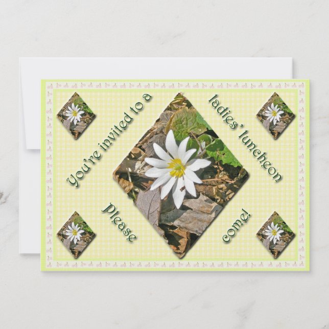 Invitation au déjeuner des femmes Fleurs sauvages  (Devant)