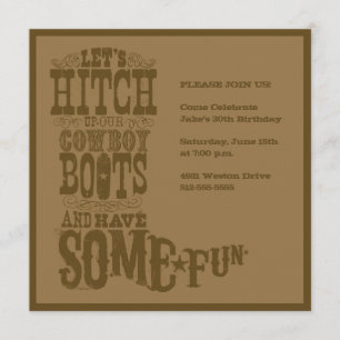 Invitation au démarrage de Western Cowboy Brown